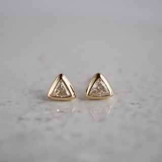 Diamond triangle earrings