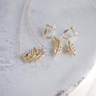 Branch necklace & earrings