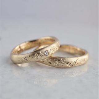 Hand engraved wedding band