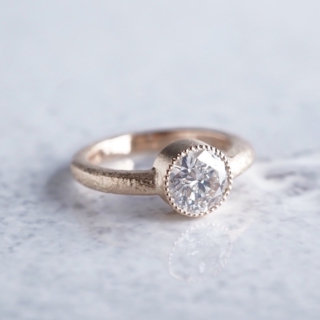 PG milgrain diamond ring