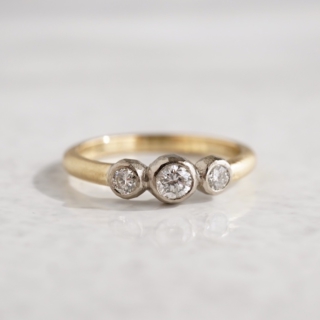 Three stone diamond ring