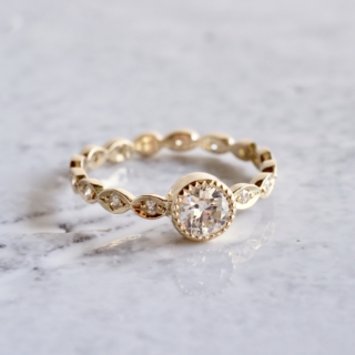 Eternity milgrain ring