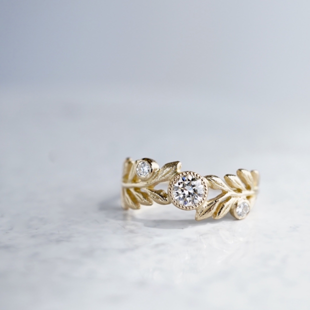 Diamond foliage ring – Atelier Simo | Handmade fine jewelry