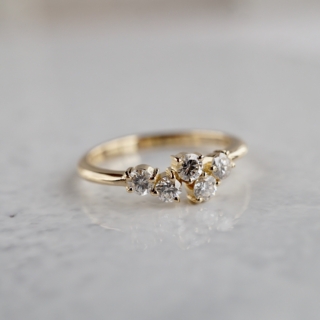 Five diamonds ring