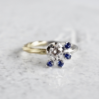 Diamond & Sapphire Zephyr ring