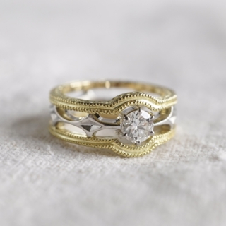 Diamond milled and engraved ring