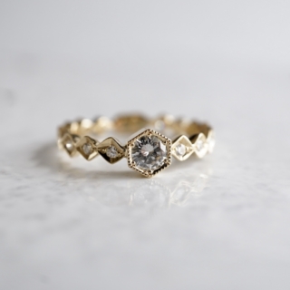 Eternity hexagon ring