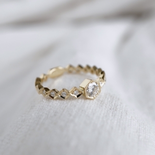 Eternity hexagon ring